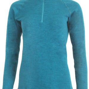 Lasting HONY 5858 modré dámské vlněné merino triko se zipem u krku Velikost: XXL 8596445253207