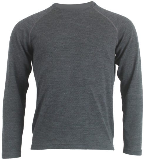Lasting HUGO 8160 šedá pánský merino svetr Velikost: M 8596445232226