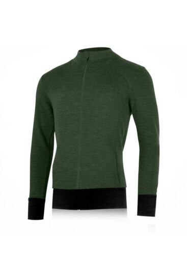 Lasting LARMIN 6169 zelená pánská merino mikina Velikost: M