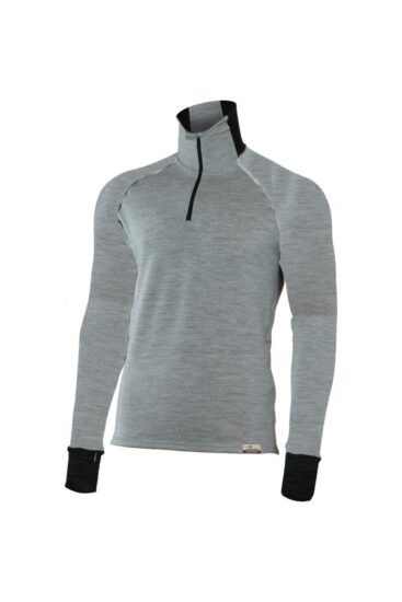 Lasting LEO 8489 šedá pánská merino mikina Velikost: XL