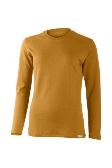 Lasting LOTA 2424 hořčicová dámská merino mikina Velikost: XL