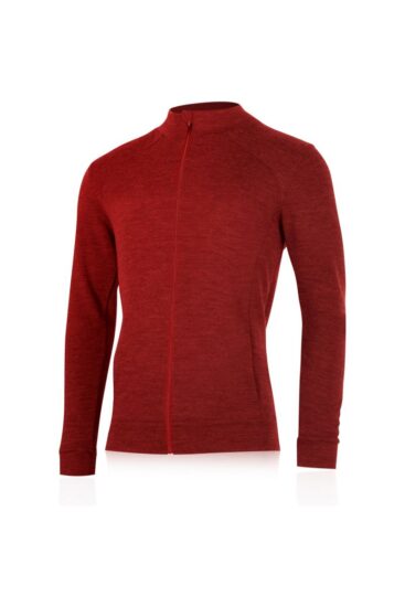 Lasting SARMIN 3163 červená pánská merino mikina Velikost: S