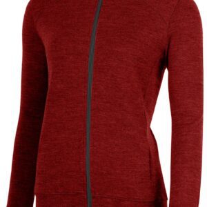 Lasting SARMINA 3163 červená dámská merino mikina Velikost: 2XL