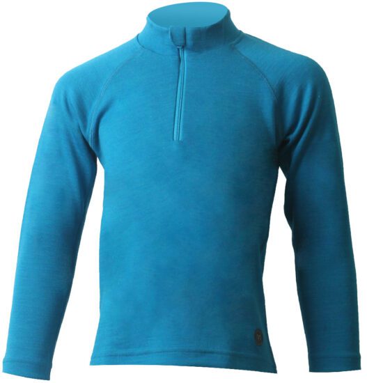 Lasting SOLY 5150 modrá dětská merino mikina Velikost: 140