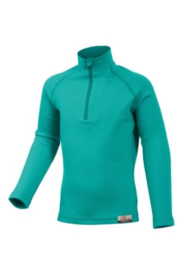 Lasting SOLY 6565 zelená dětská merino mikina Velikost: 100 8595067888576