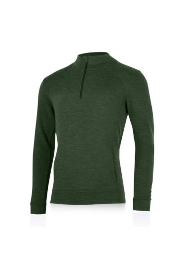 Lasting WARMIN 6166 zelená pánská merino mikina Velikost: XL