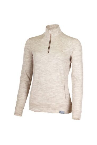 Lasting WARMINA C716 béžová dámská merino mikina Velikost: XL