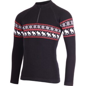 Lasting WARON 9091černé pánské merino triko Velikost: S/M