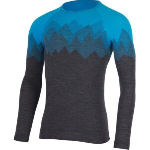 Lasting WELOR 5158 modré pánské merino triko Velikost: S/M 8596445036442