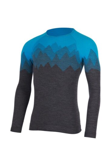 Lasting WELOR 5158 modré pánské merino triko Velikost: S/M 8596445036442