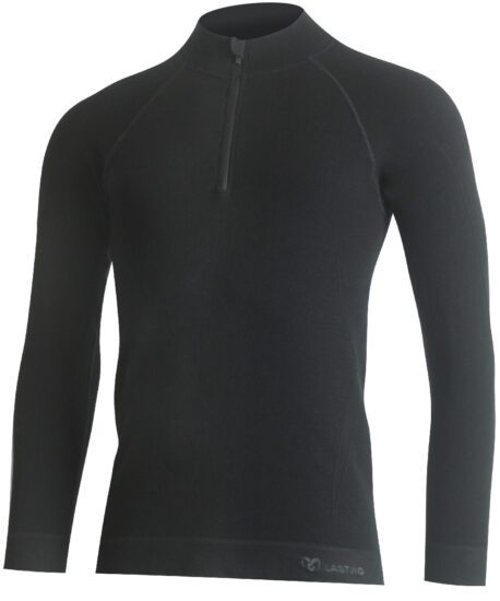 Lasting WITEK 9090 černé pánské merino triko Velikost: S/M