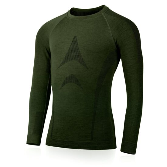 Lasting WOLF 6160 zelené pánské merino triko Velikost: L/XL
