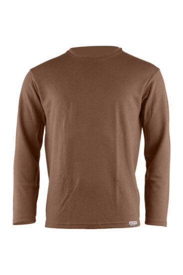 Lasting WOLK 7676 hnědá pánská merino mikina Velikost: M