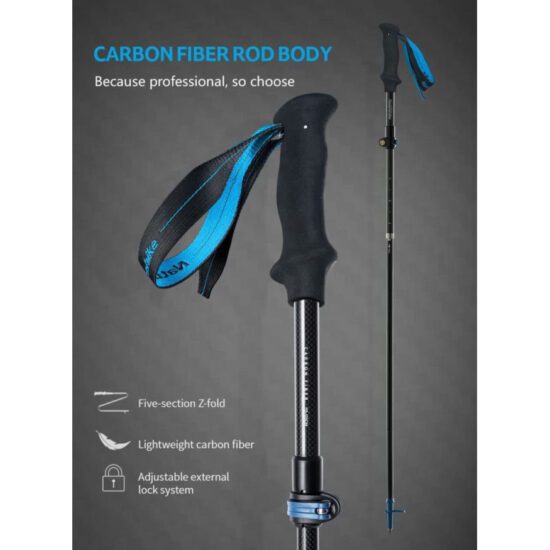 Naturehike karbonová skládací treková hůlka ST07 98-115cm 175g - modrá 6927595748497 - Obrázek 2