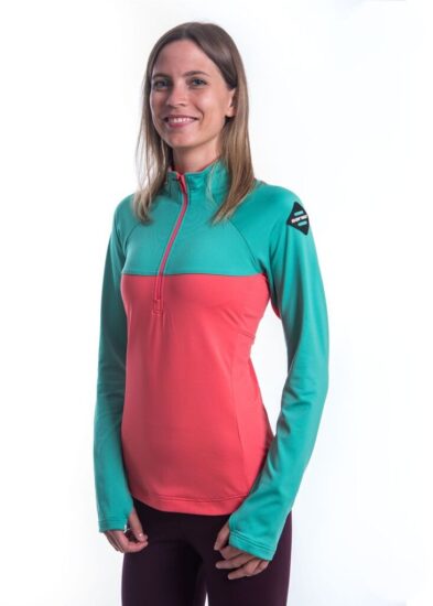 SENSOR COOLMAX THERMO dámská mikina zip korál/sea green Velikost: M 8592837086705 - Obrázek 2