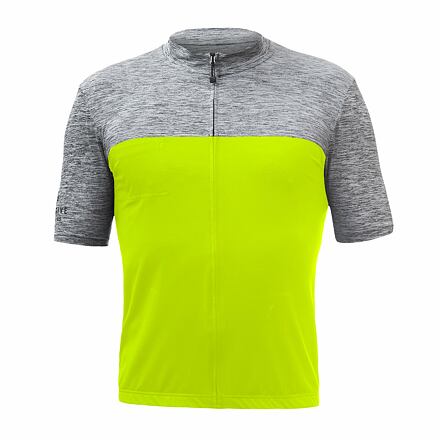 SENSOR CYKLO MOTION pánský dres kr.rukáv celozip neon yellow/šedá Velikost: L 8592837080321