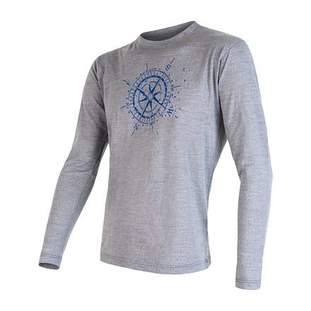 SENSOR MERINO ACTIVE PT KOMPAS pánské triko dl.rukáv šedá Velikost: L 8592837031231