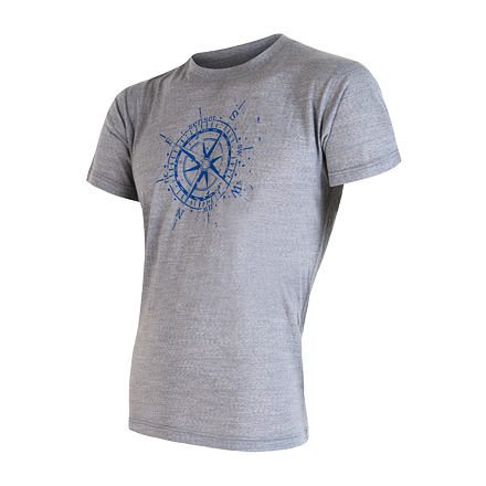 SENSOR MERINO ACTIVE PT KOMPAS pánské triko kr.rukáv šedá Velikost: M 8592837031170