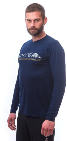 SENSOR MERINO ACTIVE PT MOUNTAINS pánské triko dl.rukáv deep blue Velikost: XL 8592837084862 - Obrázek 2