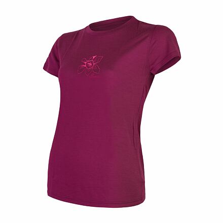 SENSOR MERINO ACTIVE PT ORCHIDEA dámské triko kr.rukáv lilla Velikost: XL 8592837000947