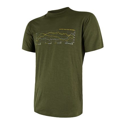 SENSOR MERINO ACTIVE PT TRACK pánské triko kr.rukáv safari Velikost: XL 8592837047188
