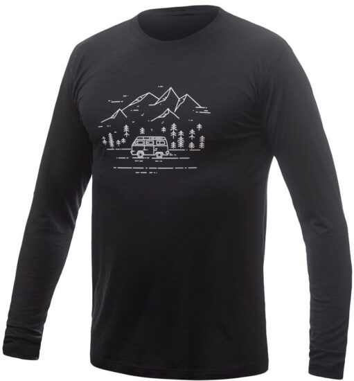 SENSOR MERINO ACTIVE PT VAN LIFE pánské triko dl.rukáv černá Velikost: L 8592837084909