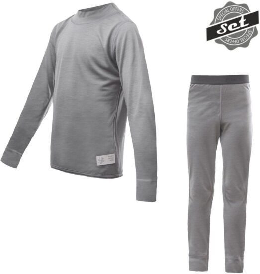 SENSOR MERINO ACTIVE SET dětský triko dl.rukáv + spodky šedá Velikost: 120 8592837084633