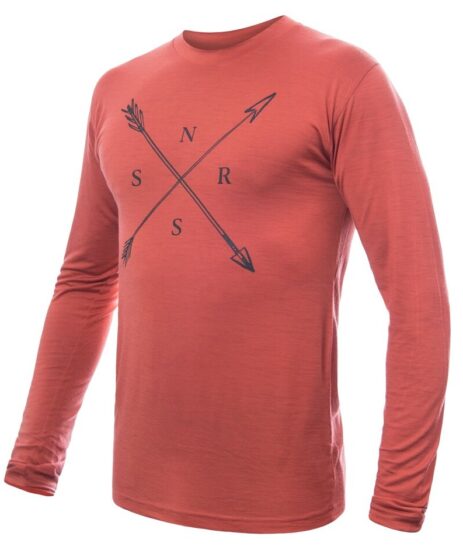 SENSOR MERINO ACTIVE SNSR pánské triko dl.rukáv terracotta Velikost: XL 8592837094557