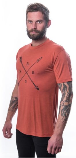 SENSOR MERINO ACTIVE SNSR pánské triko kr.rukáv terracotta Velikost: XXL - Obrázek 2