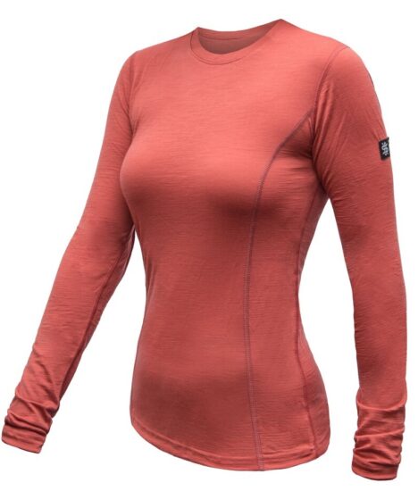 SENSOR MERINO ACTIVE dámské triko dl.rukáv terracotta Velikost: L