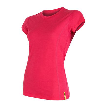 SENSOR MERINO ACTIVE dámské triko kr.rukáv magenta Velikost: S 8592837033815