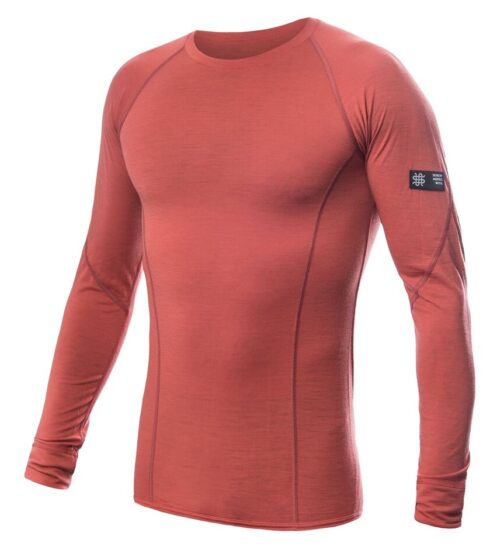 SENSOR MERINO ACTIVE pánské triko dl.rukáv terracotta Velikost: XL 8592837097022