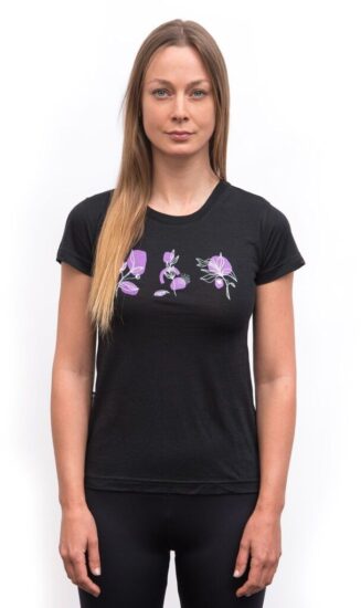 SENSOR MERINO AIR BLOOM dámské triko kr.rukáv černá Velikost: XL - Obrázek 2