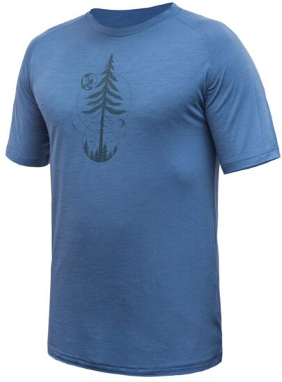 SENSOR MERINO AIR EARTH pánské triko kr.rukáv riviera blue Velikost: M 8592837097756