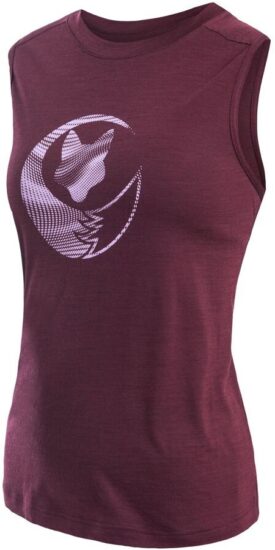 SENSOR MERINO AIR FOX dámské triko bez rukávu port red Velikost: S 8592837089232