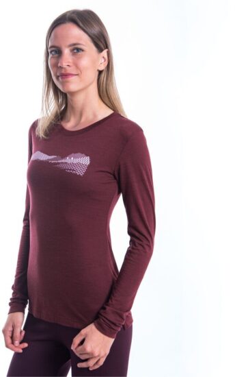 SENSOR MERINO AIR PT HILLS dámské triko dl.rukáv port red Velikost: XL - Obrázek 2