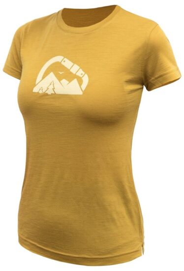 SENSOR MERINO AIR SUMMIT dámské triko kr.rukáv mustard Velikost: M 8592837097909