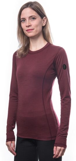 SENSOR MERINO AIR dámské triko dl.rukáv port red Velikost: S - Obrázek 2