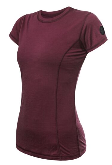 SENSOR MERINO AIR dámské triko kr.rukáv port red Velikost: M