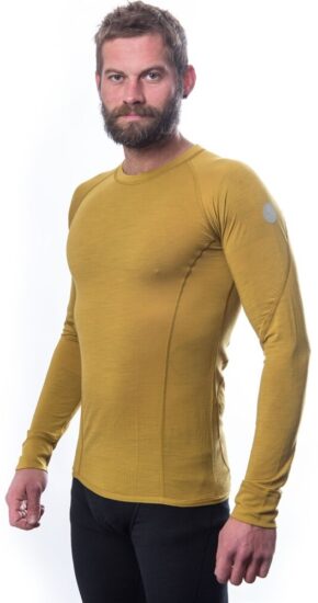 SENSOR MERINO AIR pánské triko dl.rukáv mustard Velikost: XXL - Obrázek 2