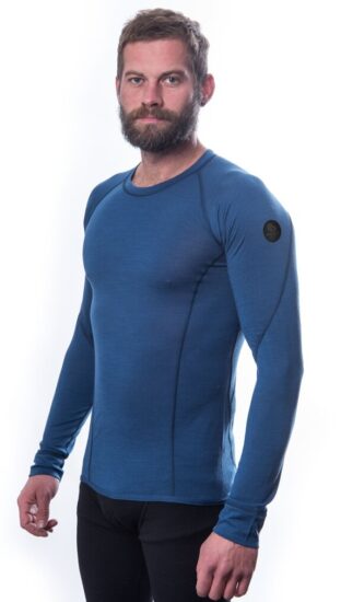 SENSOR MERINO AIR pánské triko dl.rukáv tm.modrá Velikost: XXL - Obrázek 2