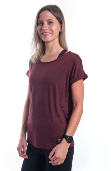 SENSOR MERINO AIR traveller dámské triko kr.rukáv port red Velikost: L - Obrázek 2