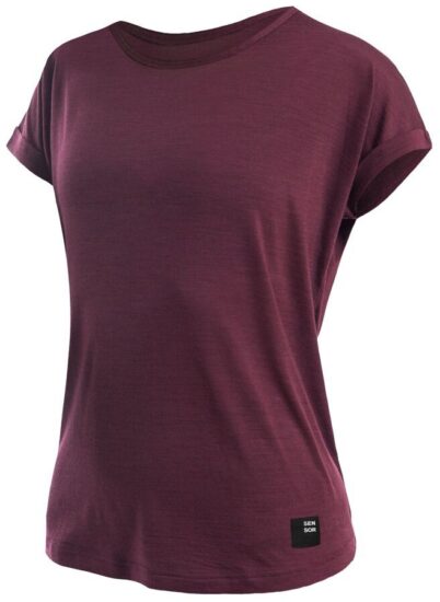 SENSOR MERINO AIR traveller dámské triko kr.rukáv port red Velikost: L