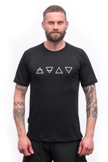 SENSOR MERINO BLEND ELEMENTS pánské triko kr.rukáv černá Velikost: M - Obrázek 2