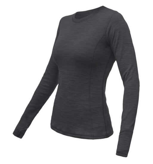 SENSOR MERINO BOLD dámské triko dl.rukáv anthracite gray Velikost: M