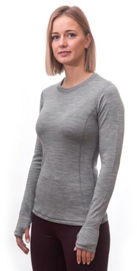 SENSOR MERINO BOLD dámské triko dl.rukáv cool gray Velikost: M - Obrázek 2