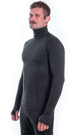 SENSOR MERINO BOLD pánské triko dl.rukáv roll neck anthracite gray Velikost: XL - Obrázek 2