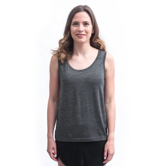 SENSOR MERINO LITE dámské triko bez rukávu anthracite gray Velikost: M - Obrázek 2
