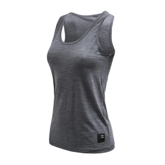 SENSOR MERINO LITE dámské triko bez rukávu anthracite gray Velikost: XL