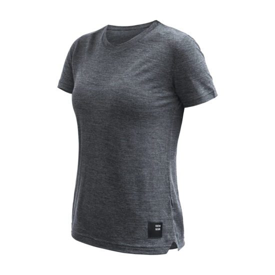 SENSOR MERINO LITE dámské triko kr.rukáv anthracite gray Velikost: M
